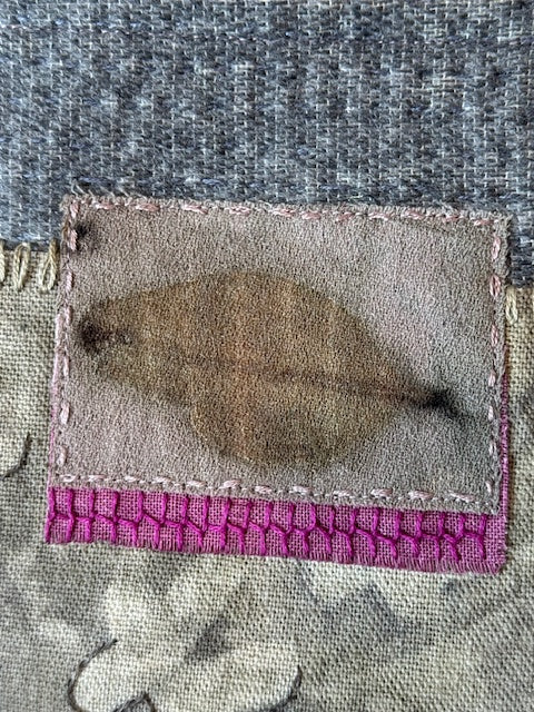 Crossbody Bag - Unique - Embroidered - Textile Art - Collage