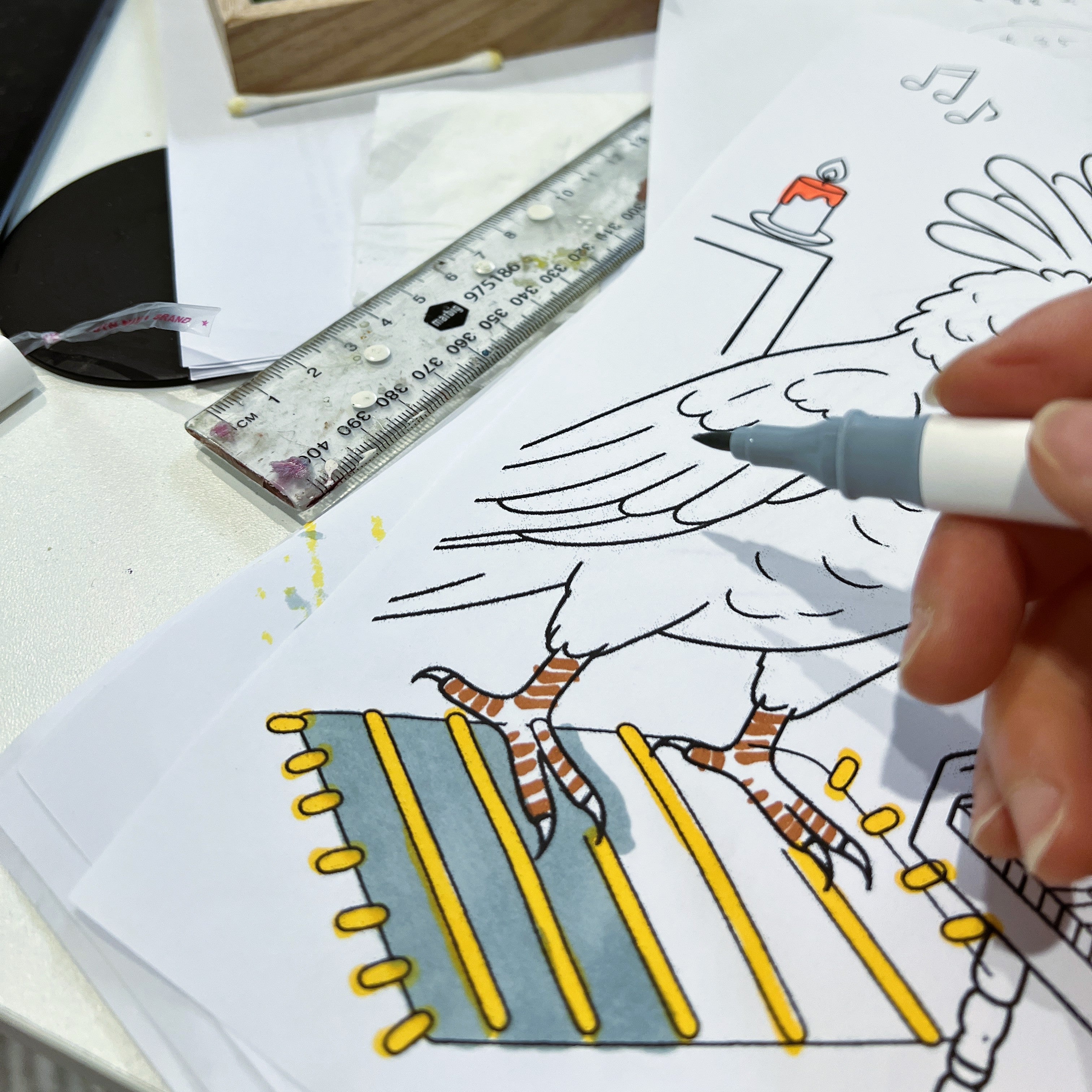 A4 Fine Art Colouring Collection | 5 Bird Designs Per Pack