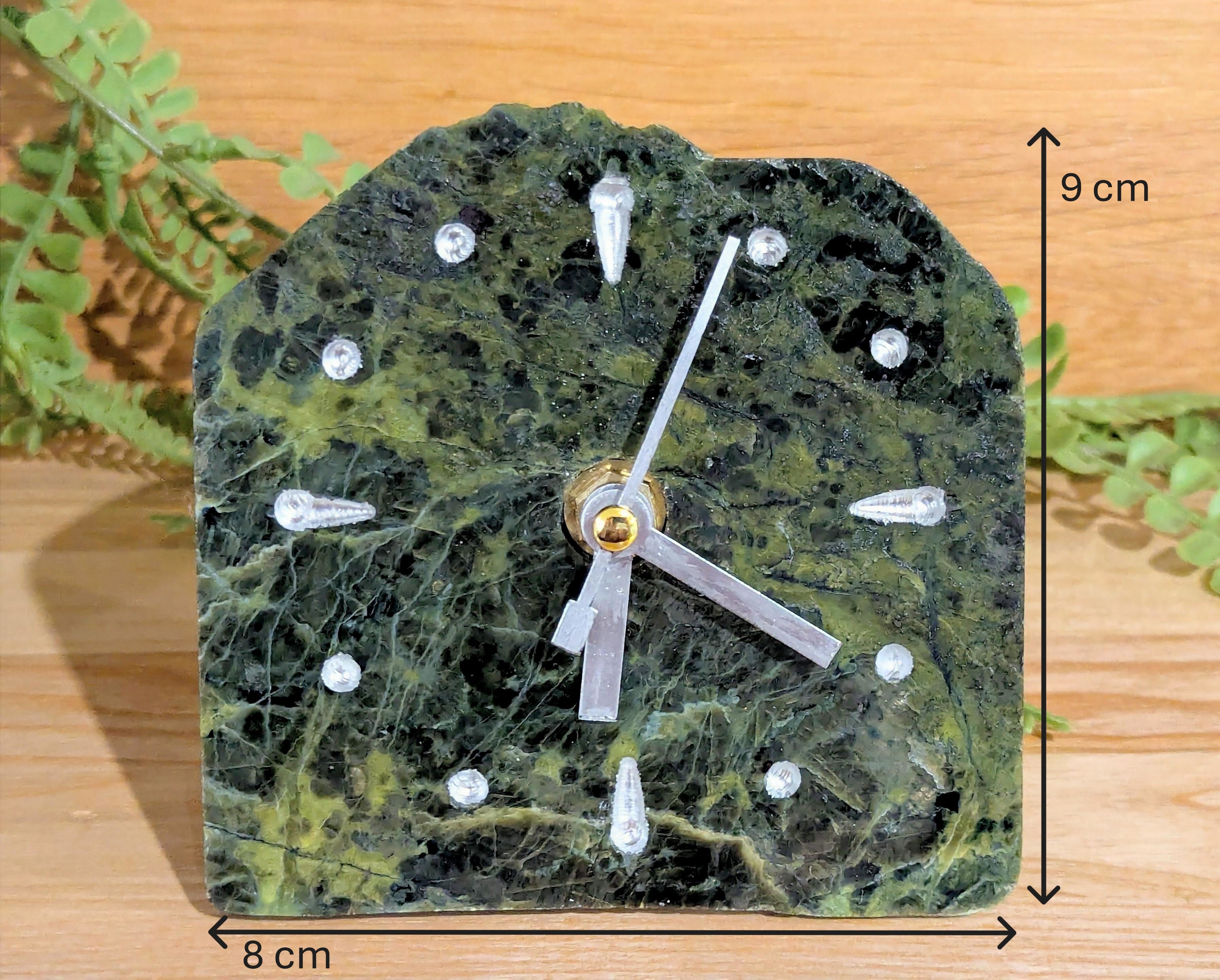 Polished Tasmanian Serpentine Slab Clock