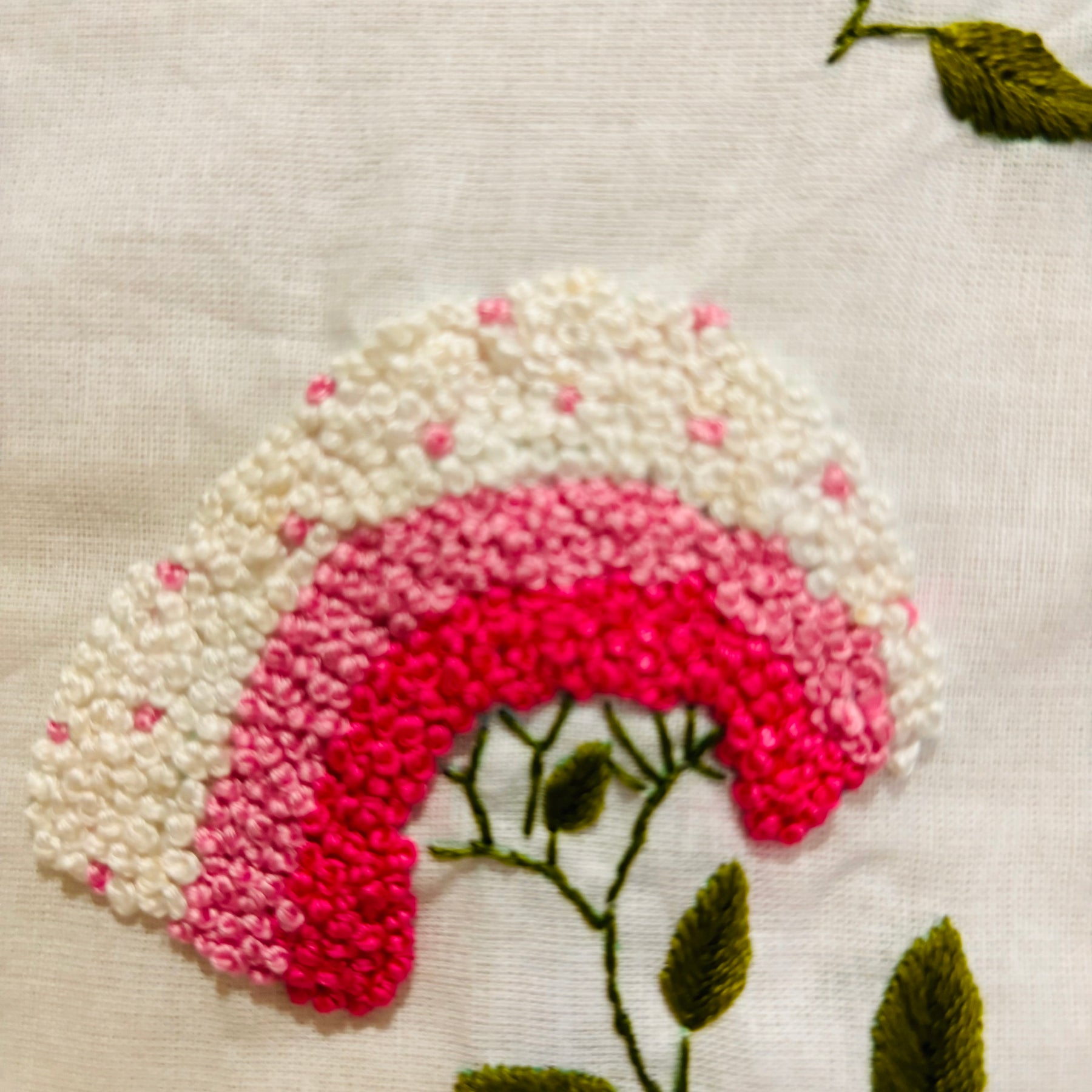 Set of 2 floral Embroidered Pillow/cushion covers