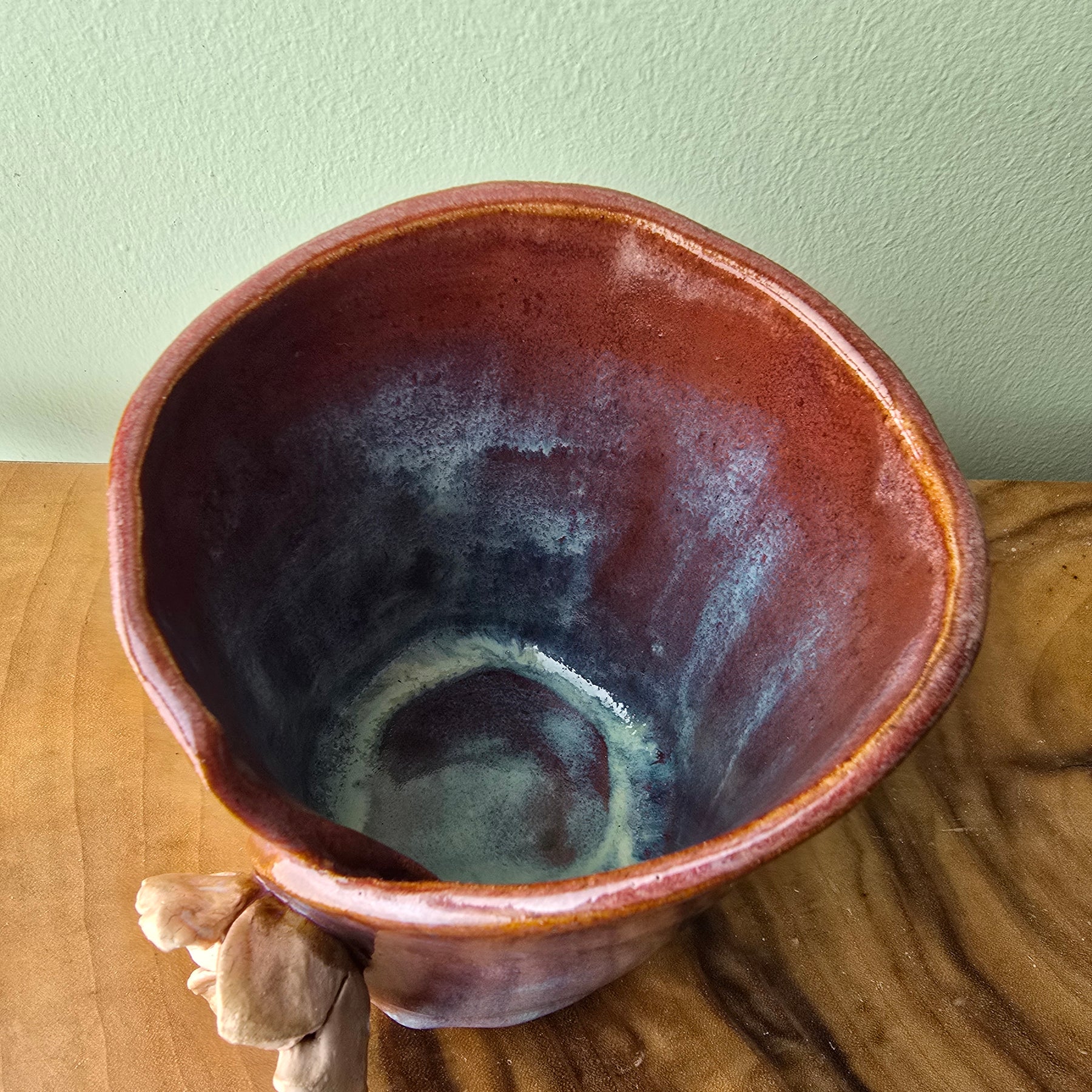 Simple pink vase with flower