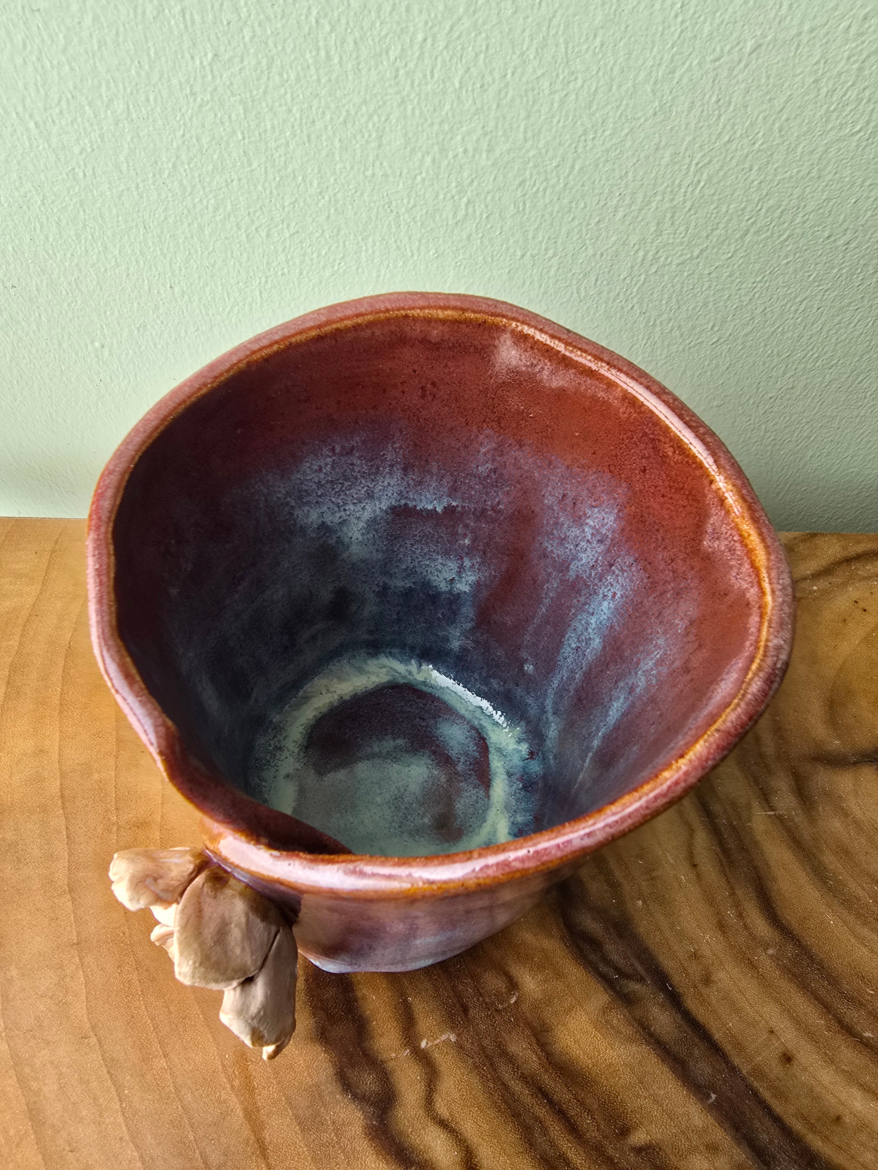 Simple pink vase with flower