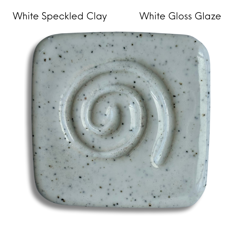 CUSTOM - Garlic/Ginger Grater + Herb Stripper in White Speckled Clay