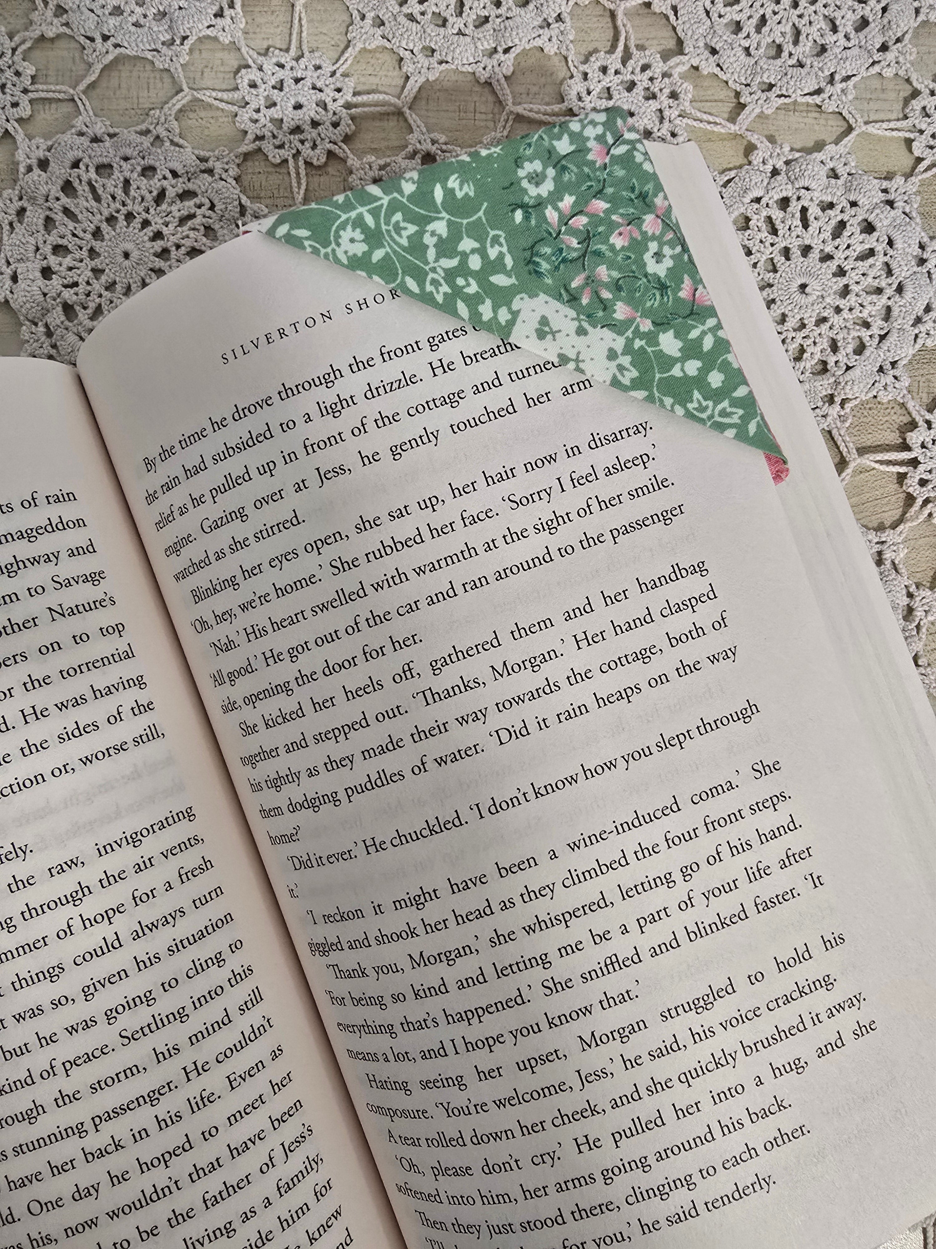 Handmade Floral Fabric Bookmark