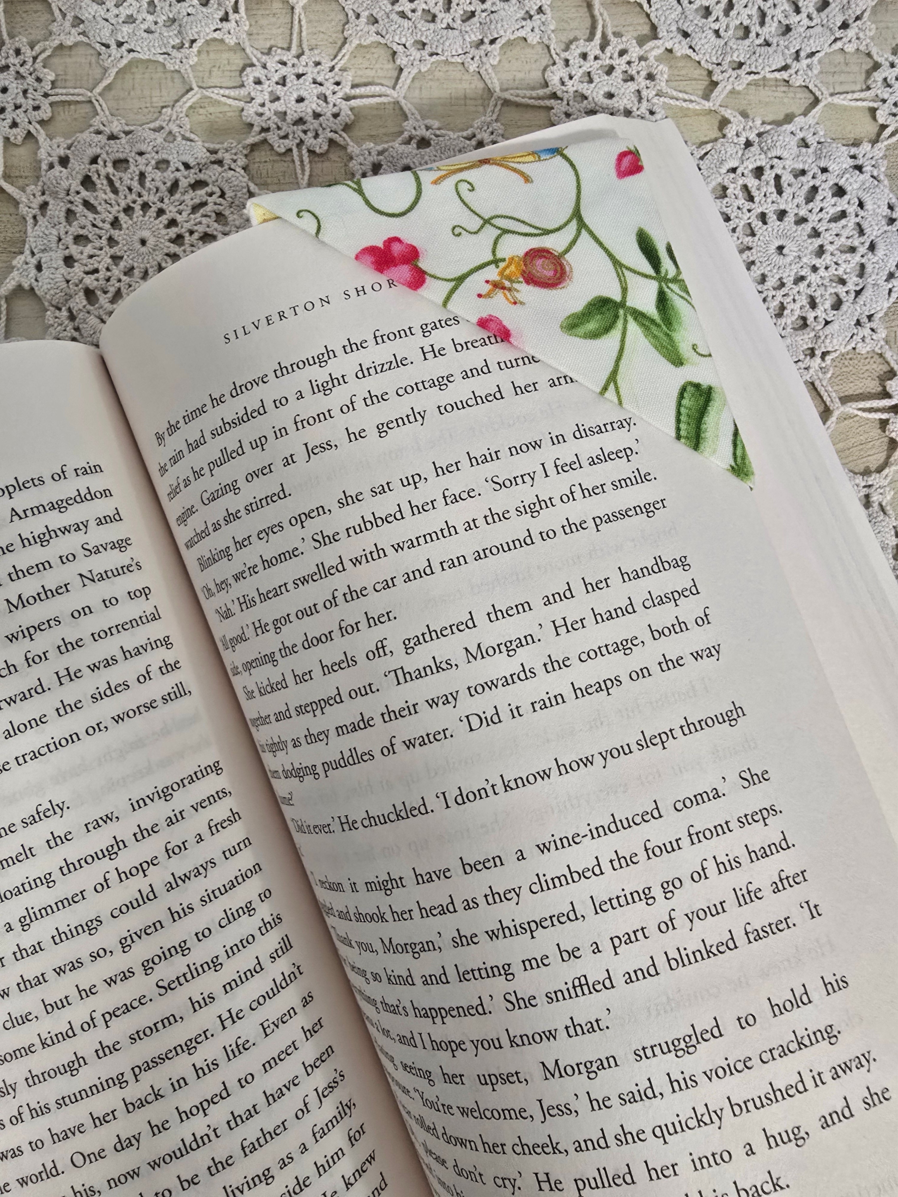 Handmade Floral Fabric Bookmark