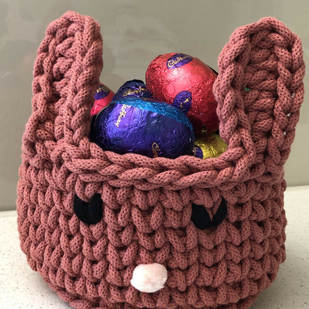 Crochet Easter Basket - Rust