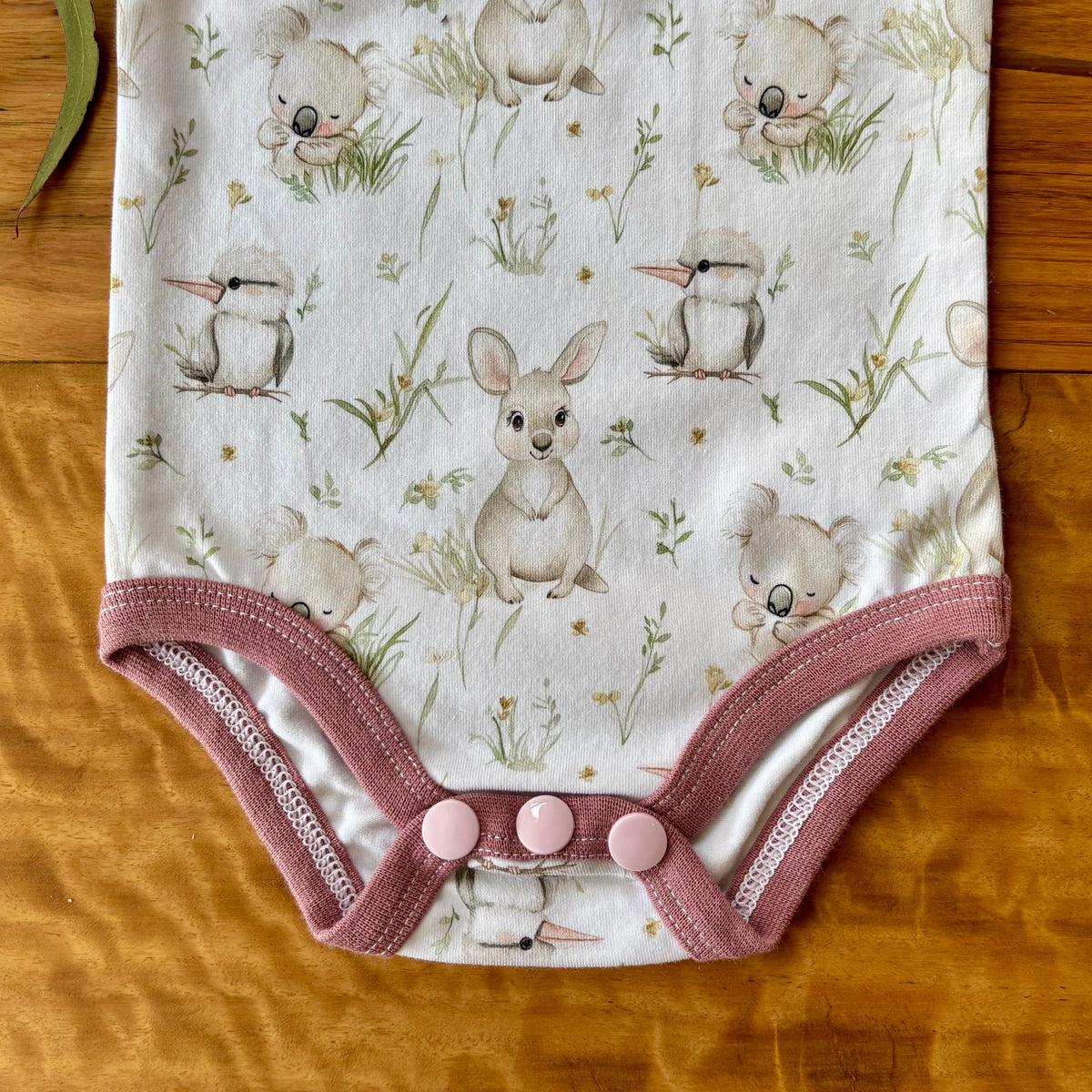 Baby Tank Bodysuit | Kangaroo Fields | Size premmie to 2 | Made to order
