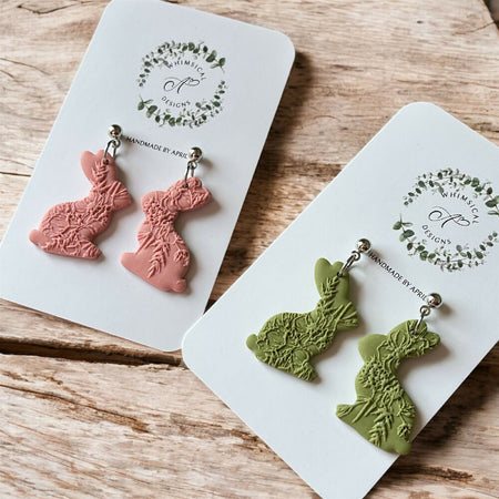 Floral lace Rabbit Bunny earrings