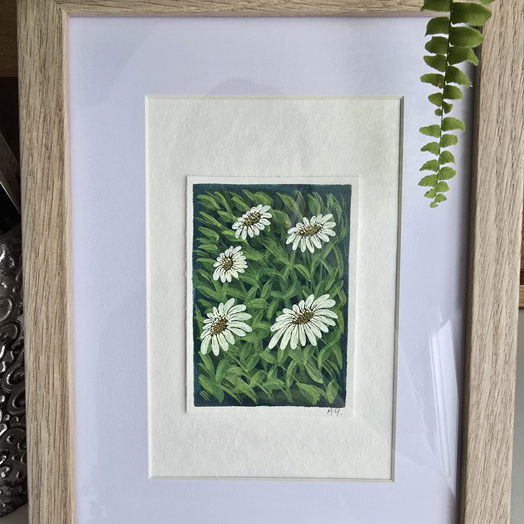 ACEO "Daisies #3" Mini Gouache 2.5x3.5 inches