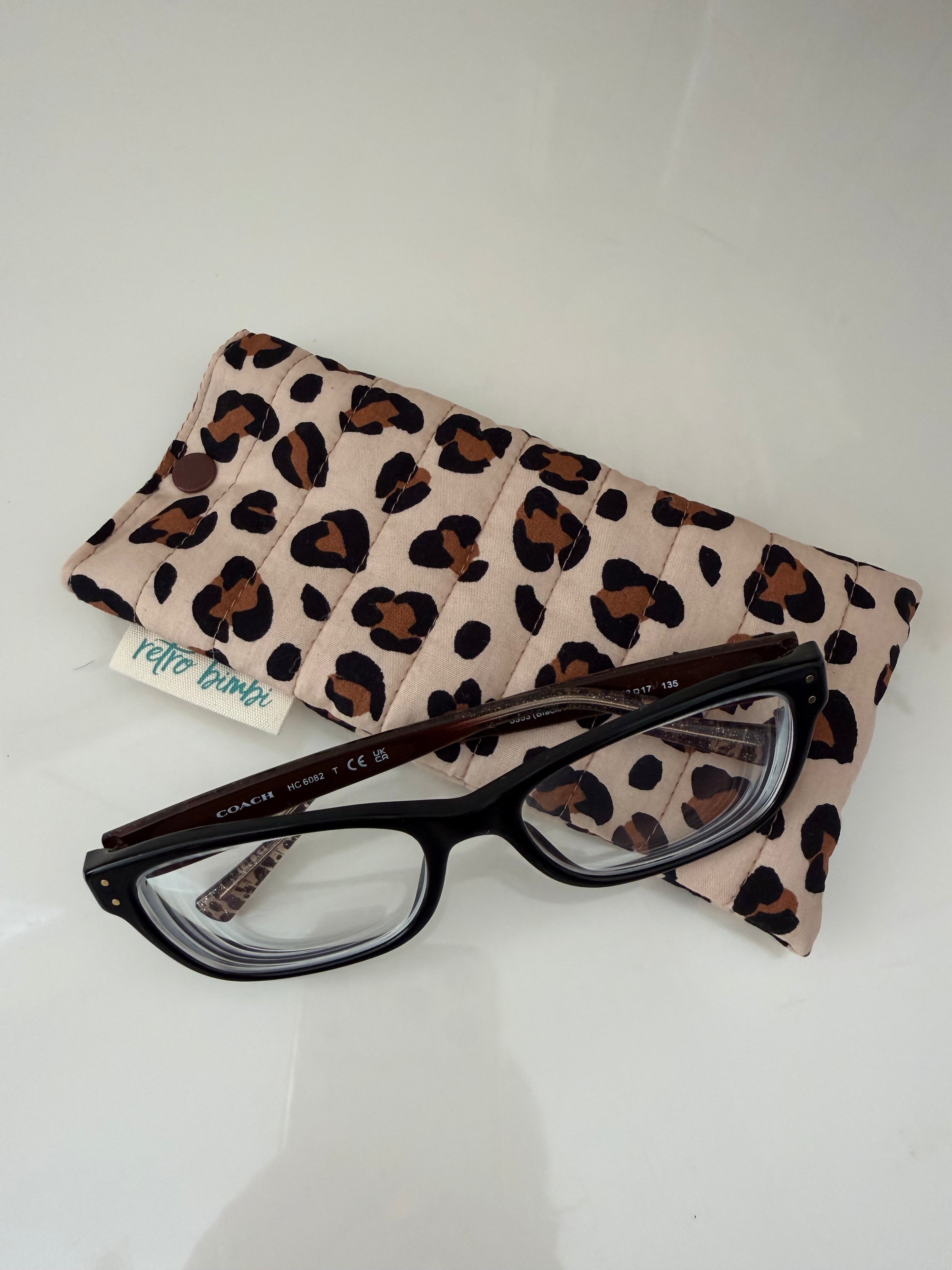 Quilted Glasses Case - Animal Print