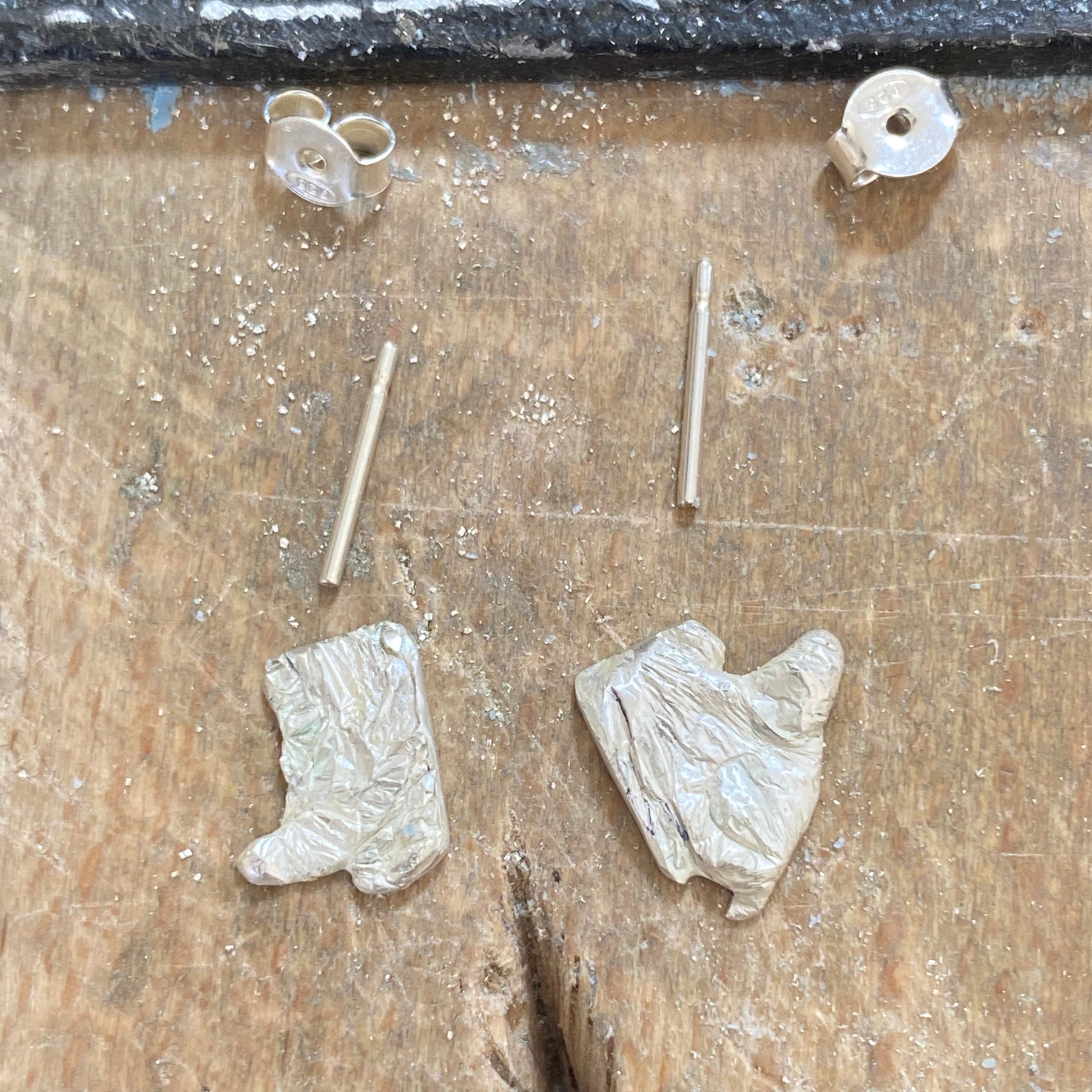 Flow Earrings – One-of-a-Kind Sterling Silver Stud Earrings