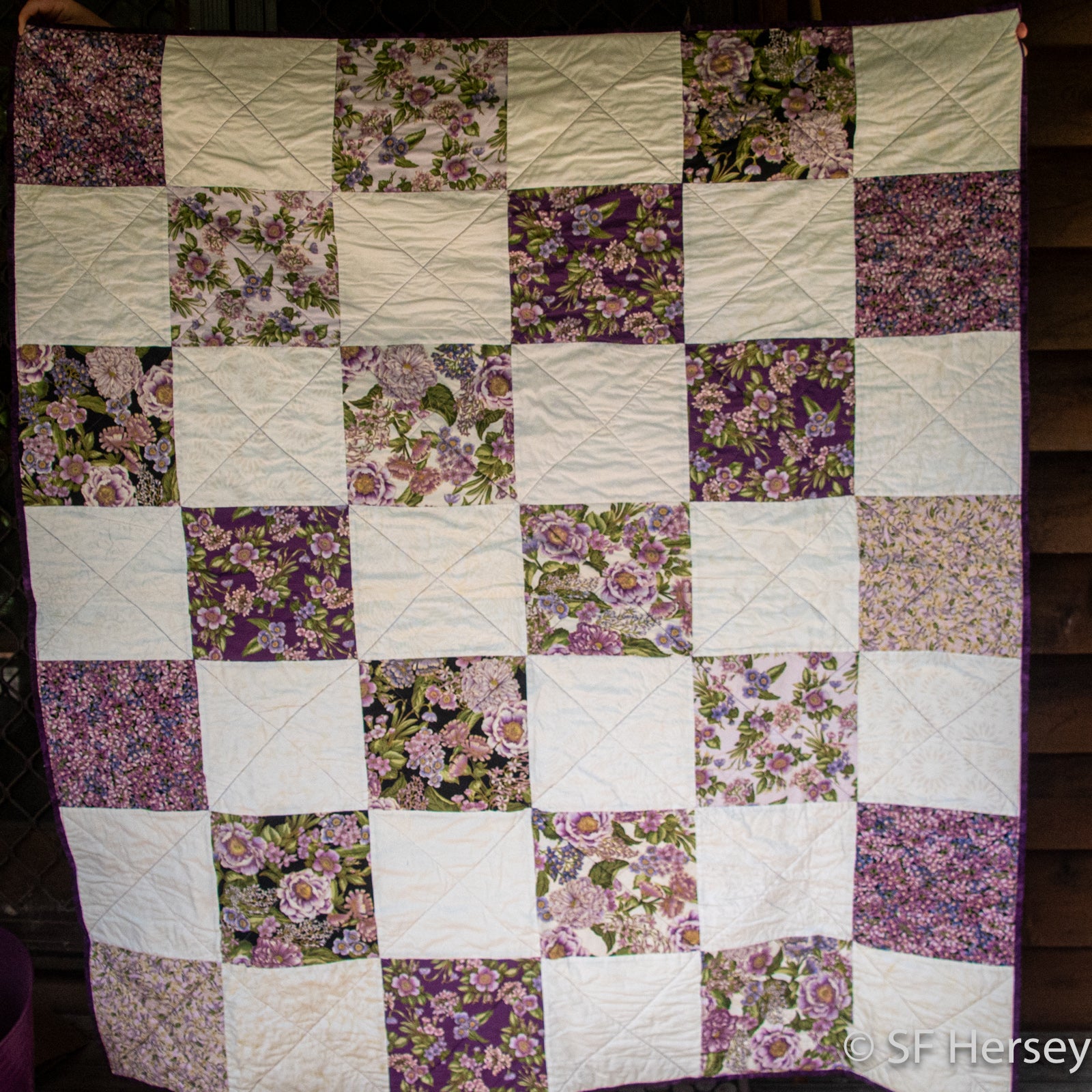 Lilac and Violet Small Quilt