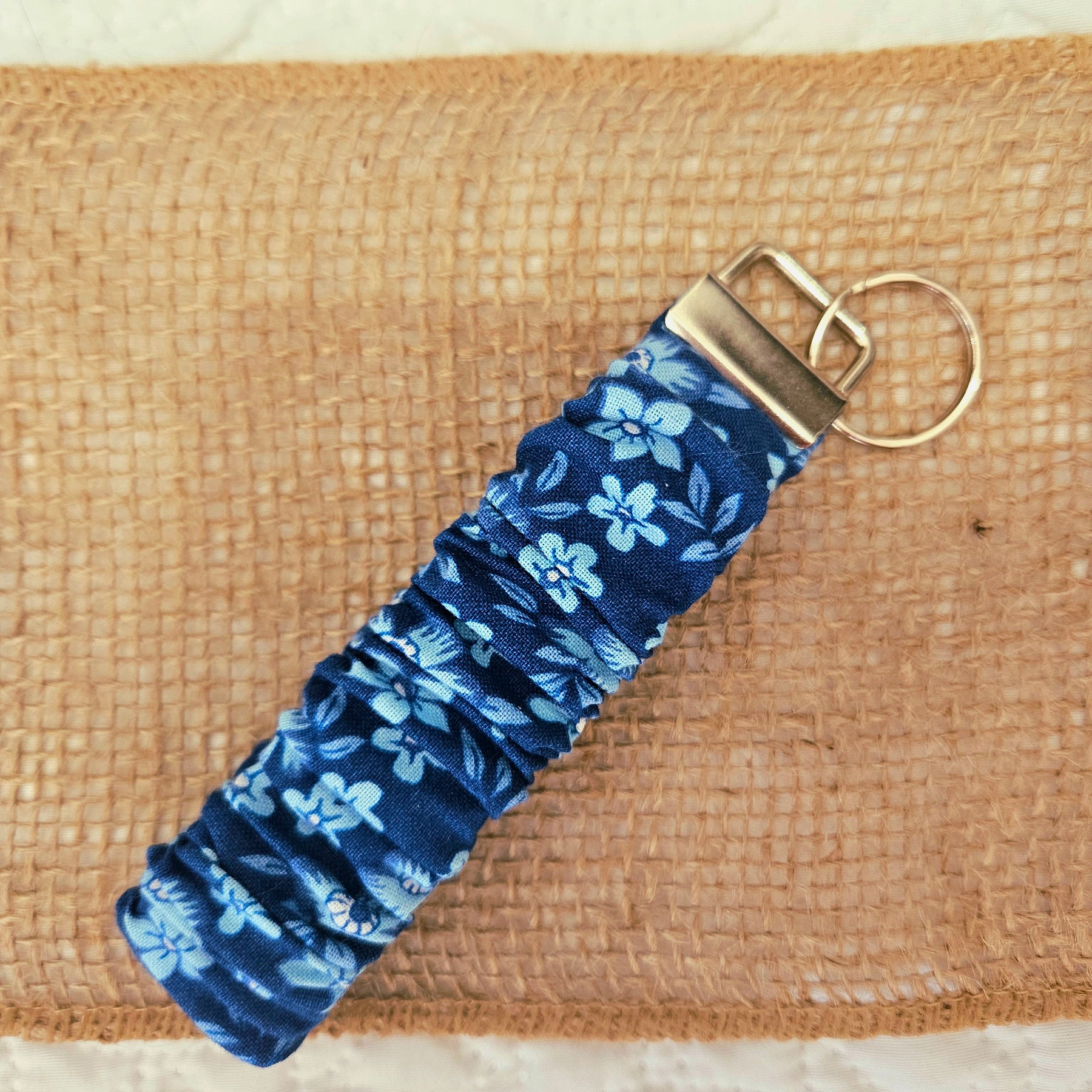 Scrunchie wristlet key fob