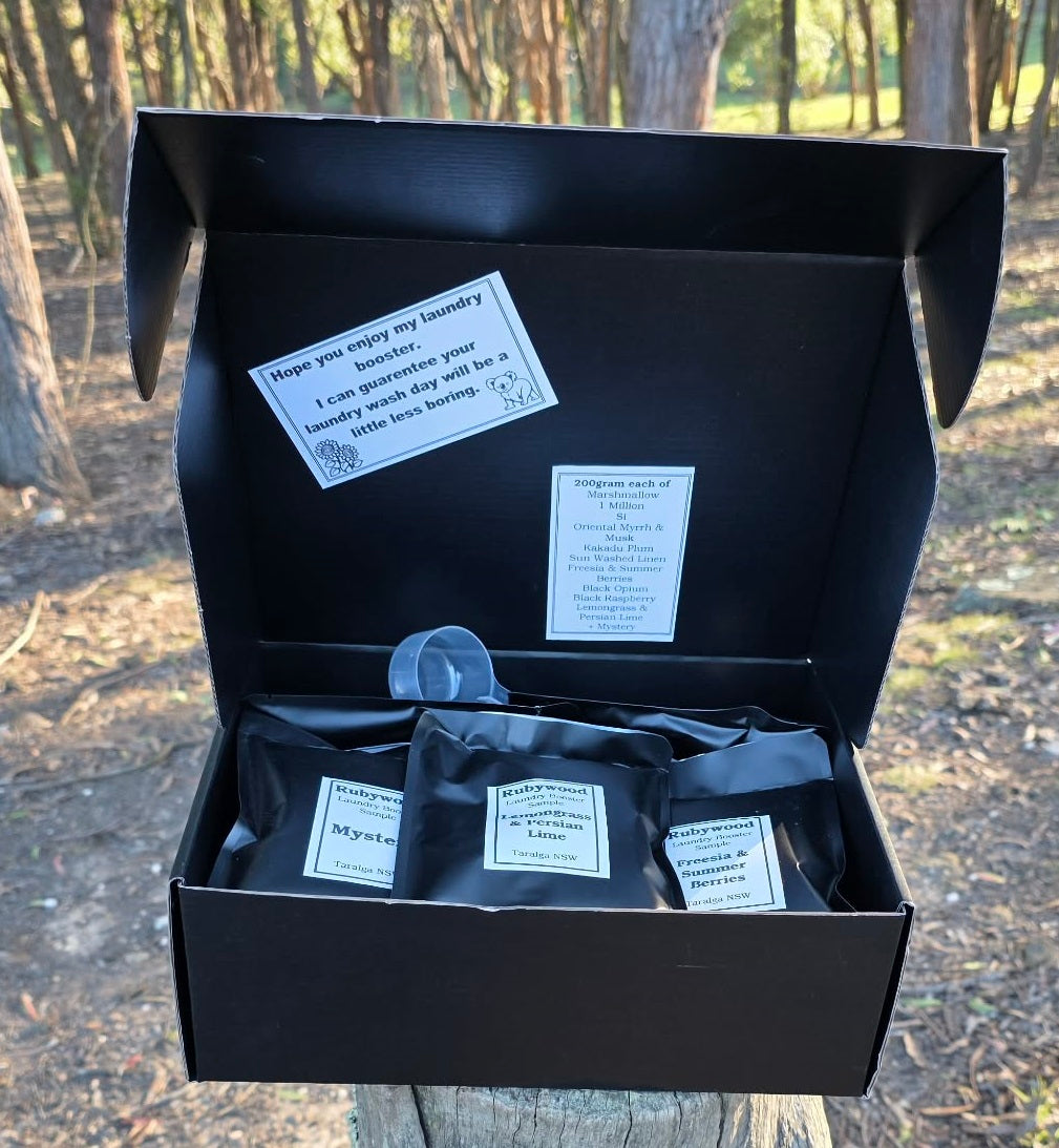 Rubywood 10 x 200g Sample Laundry Booster Box