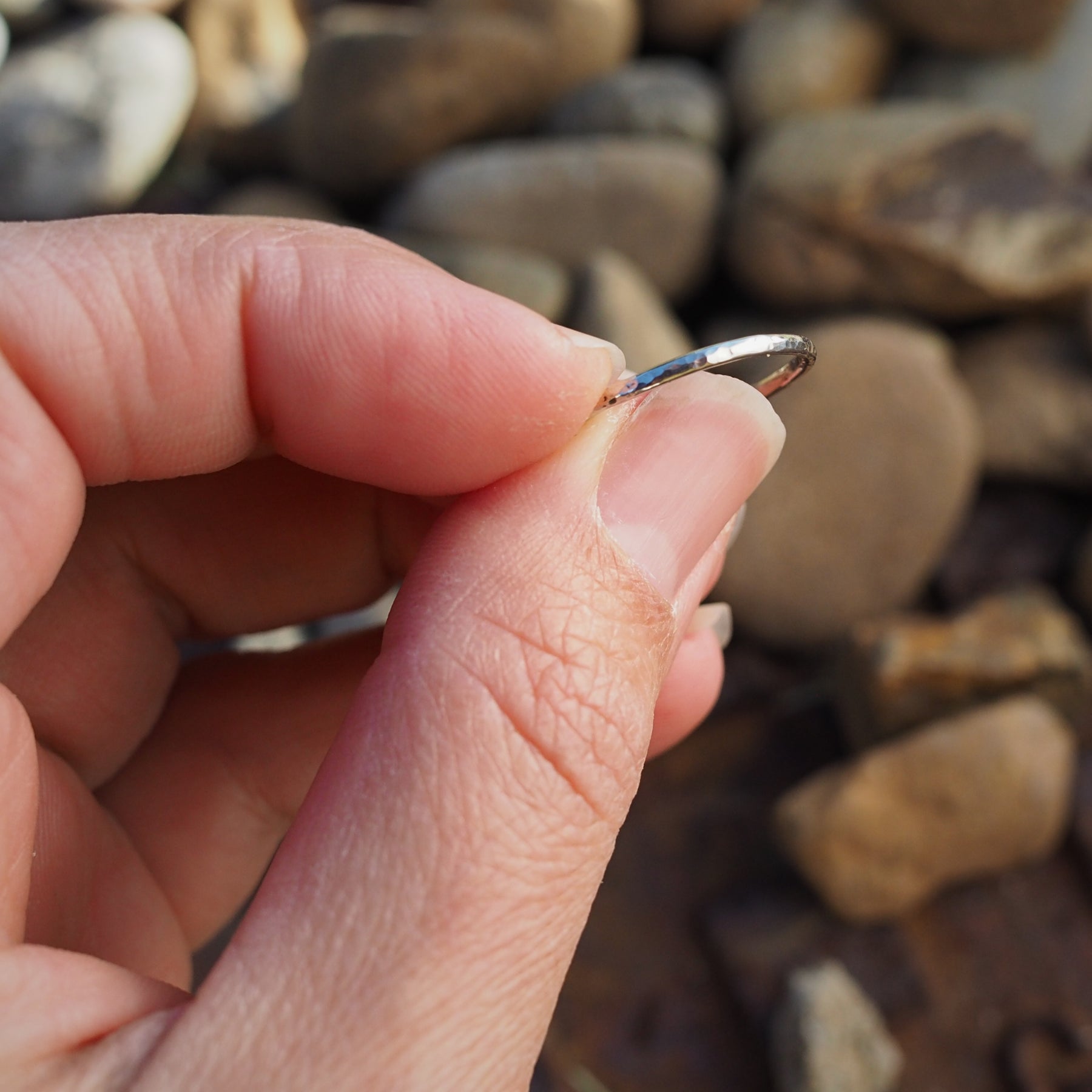 Sterling Silver Textured Stacker Ring