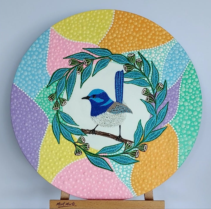 New Dot Art design called "" My Blue Wren"