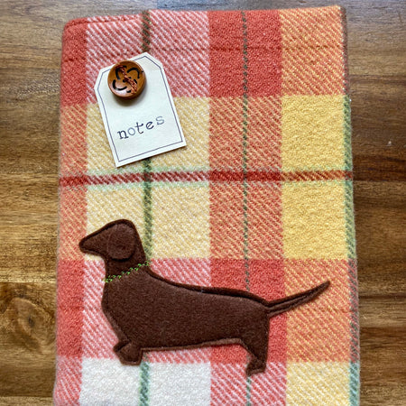 A5 Upcycled Notebook Dachshund - Orange
