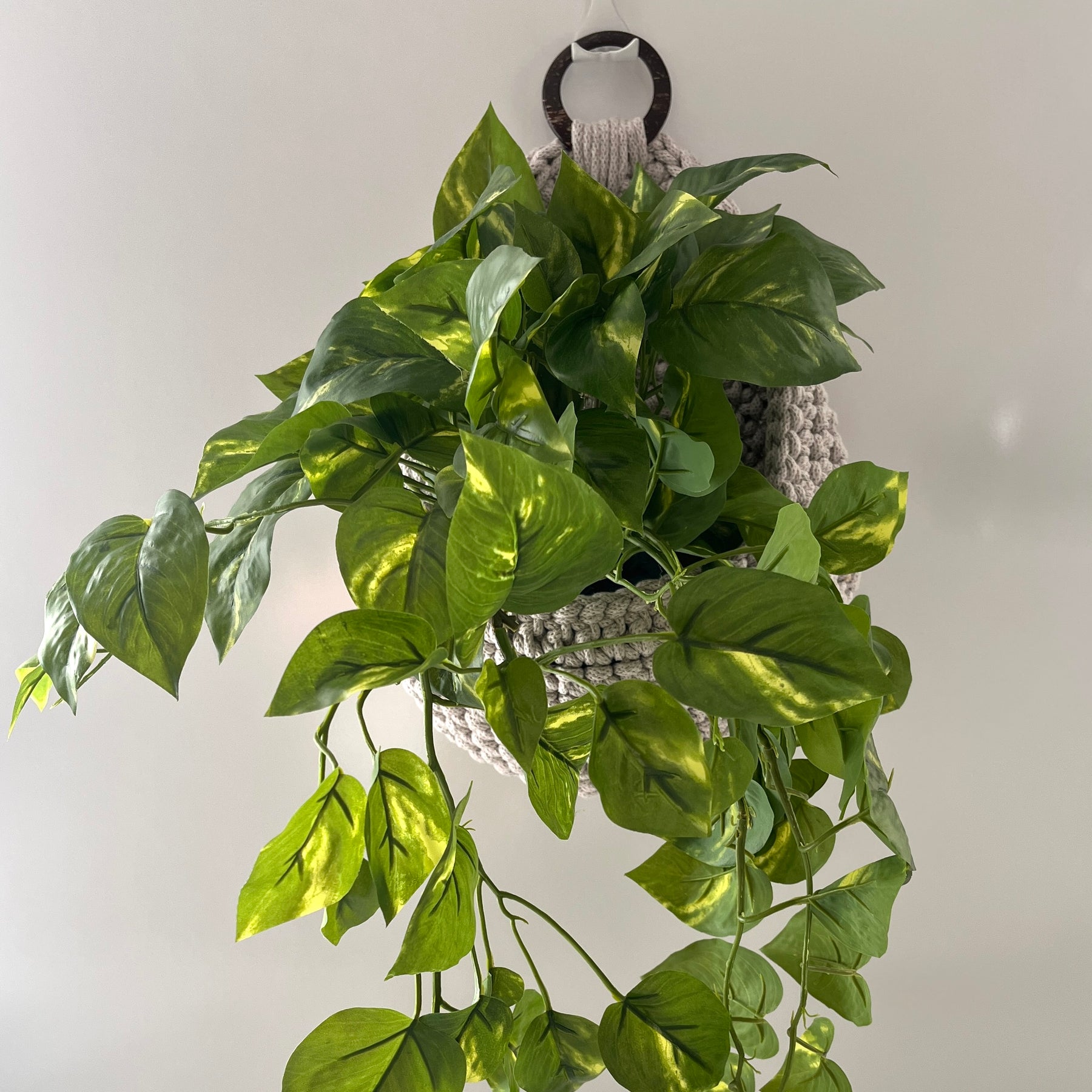 Crochet Hanging Basket - colour Linen