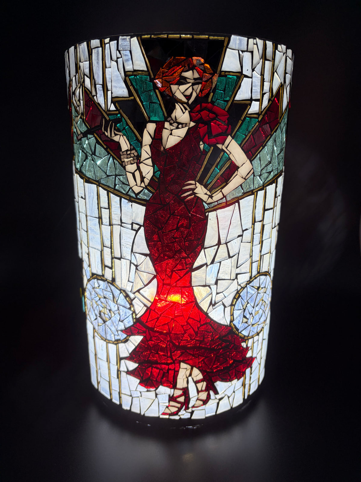 Custom Handmade Stained Glass Mosaic Votive