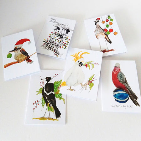 Quirky Bird Christmas Cards - 6 designs