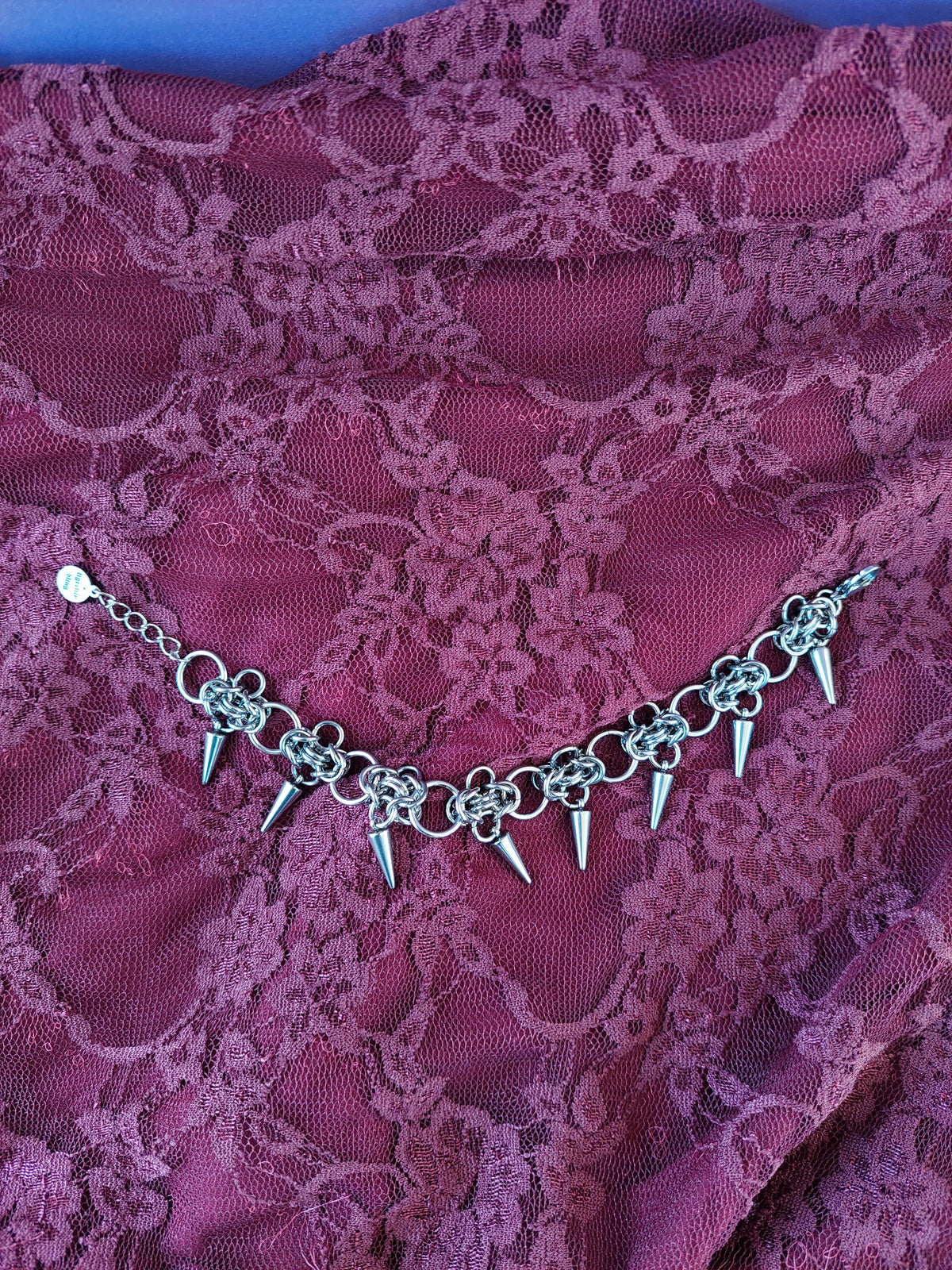 Byzantine chainmaille bracelet with spikes
