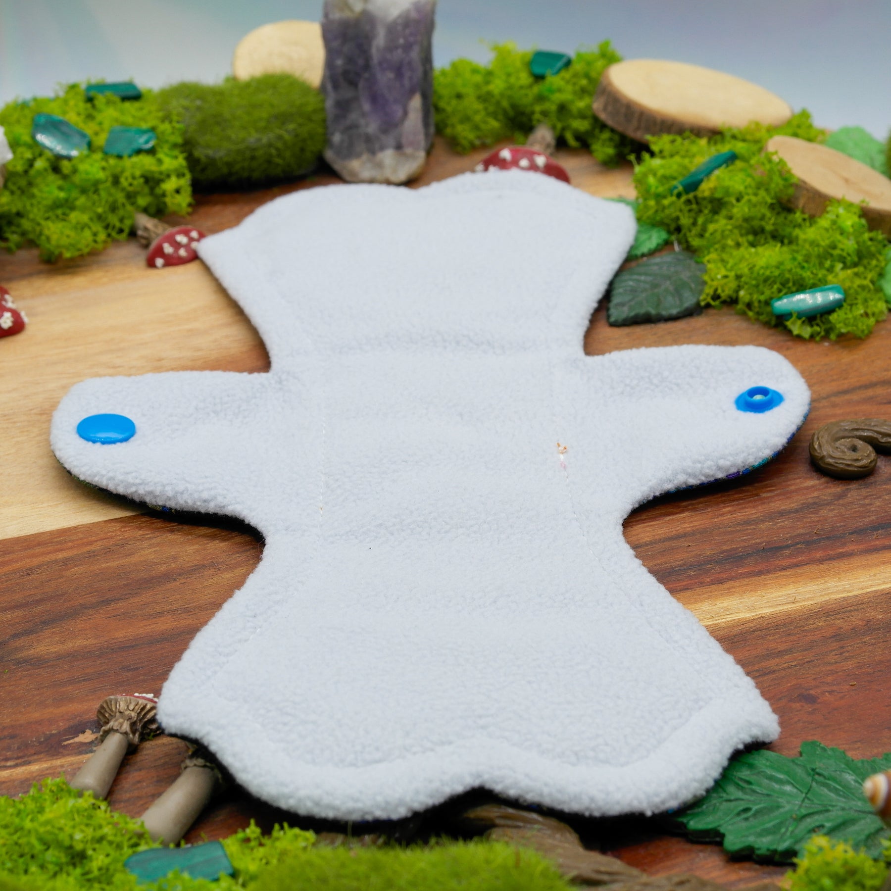 Handmade Reusable cloth pad 10" Moderate (LOA) - peacock