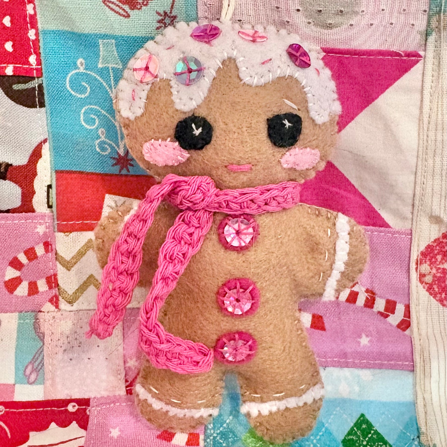 Felt Gingerbread People Christmas Tree ornament Decorations