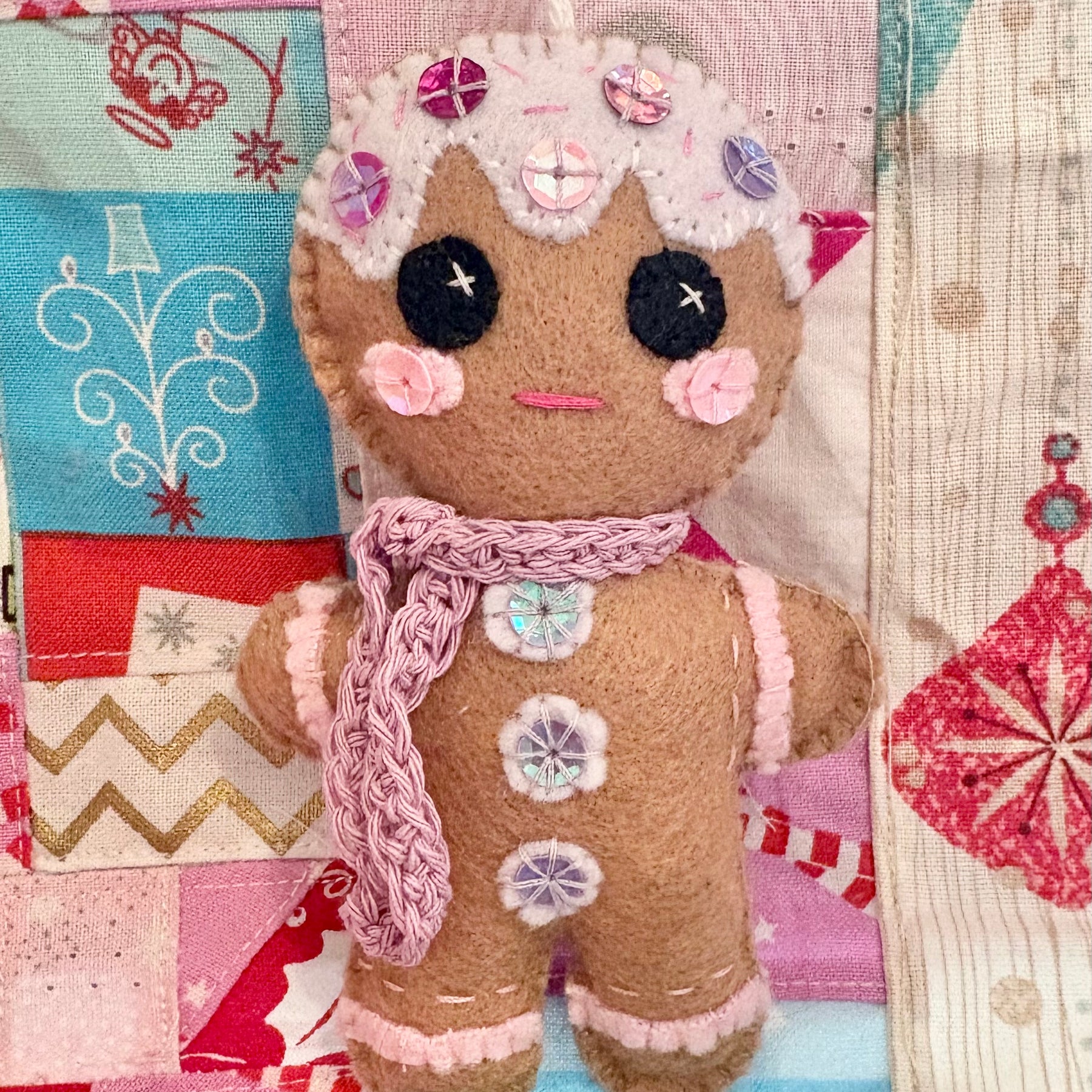 Felt Gingerbread People Christmas Tree ornament Decorations
