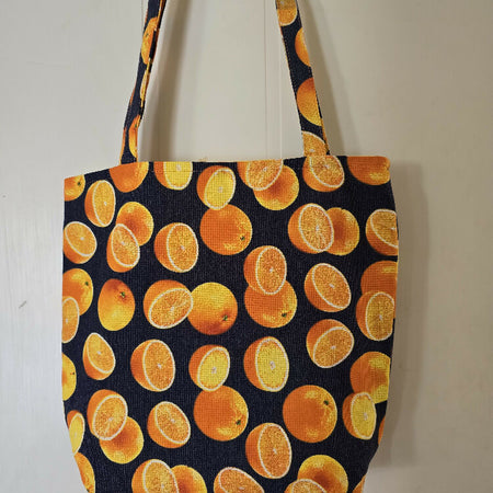 Handmade Oranges Print Tote Bag