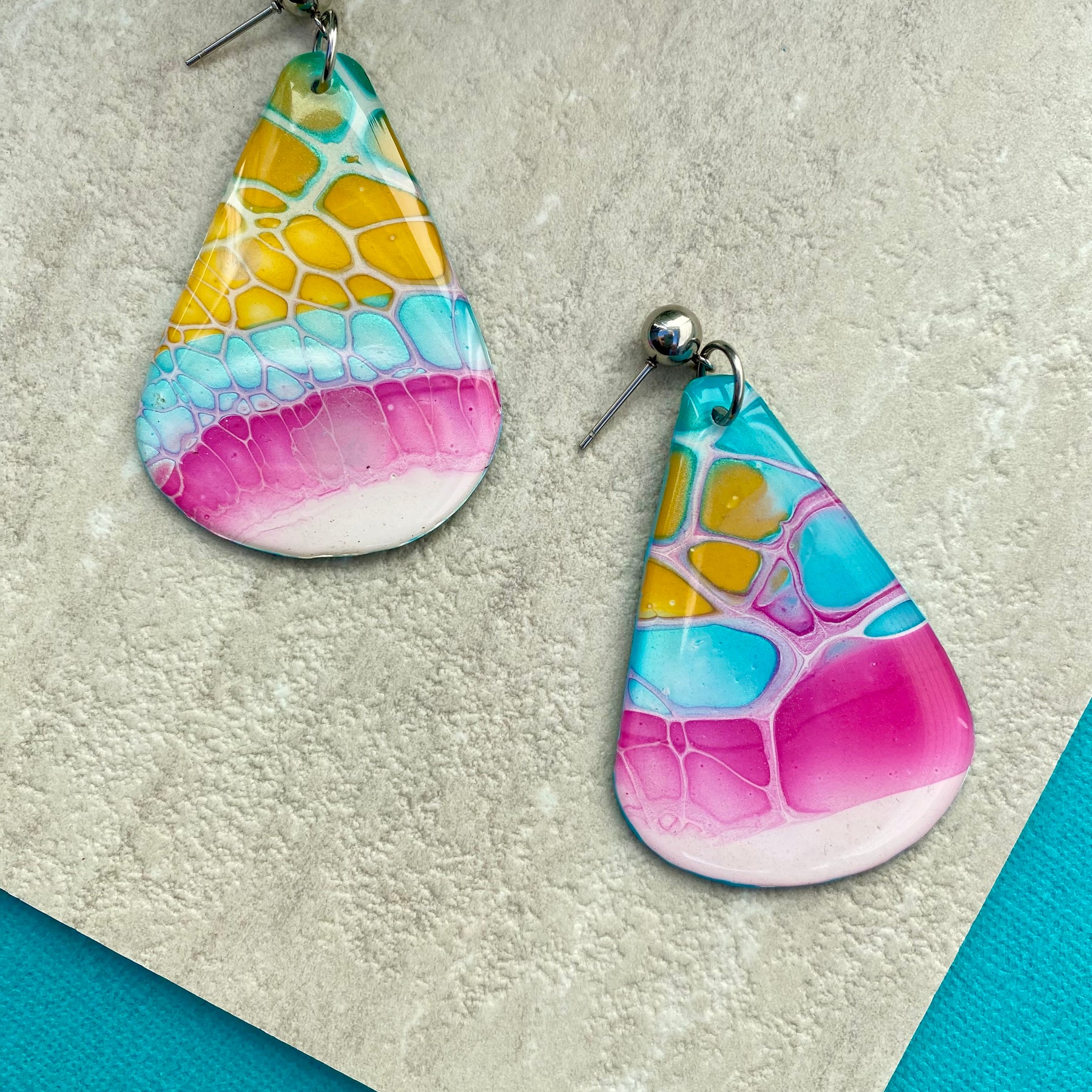 Original Art mismatched Dangle Earrings
