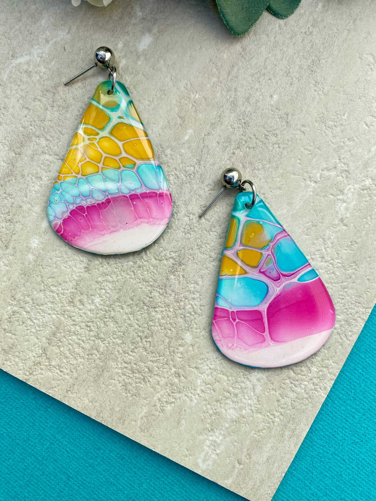 Original Art mismatched Dangle Earrings