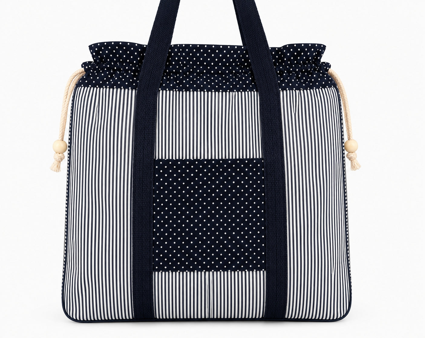 Navy & White Stripe Tote