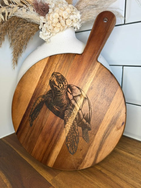 Laser-Engraved Timber Cheese Board