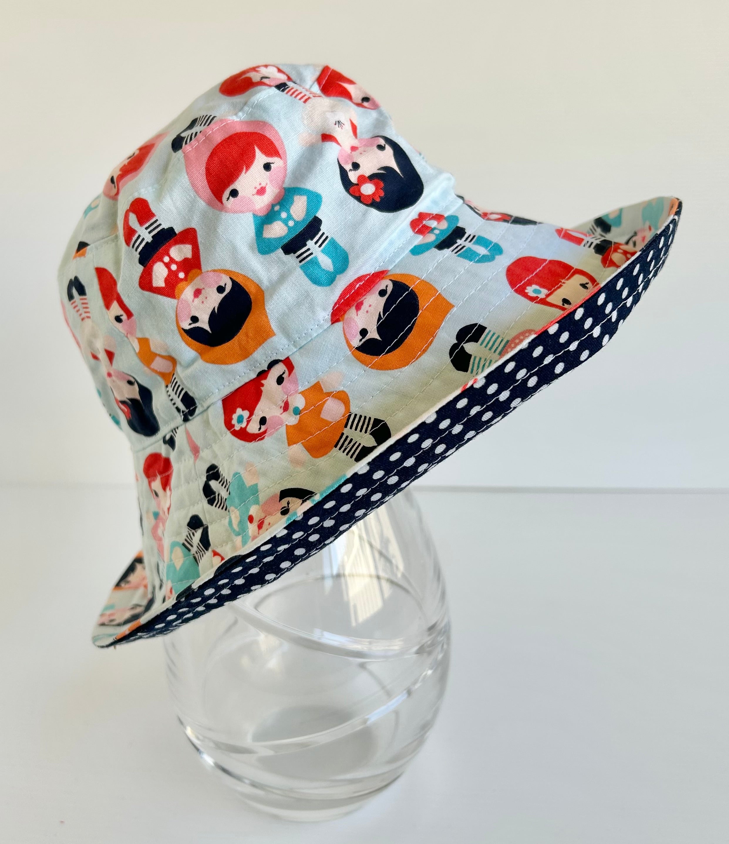 Ready to post- Small size wide brim hats with chin strap- reduced price