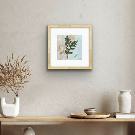 Botanical watercolor , framed ready to hang or display on side table