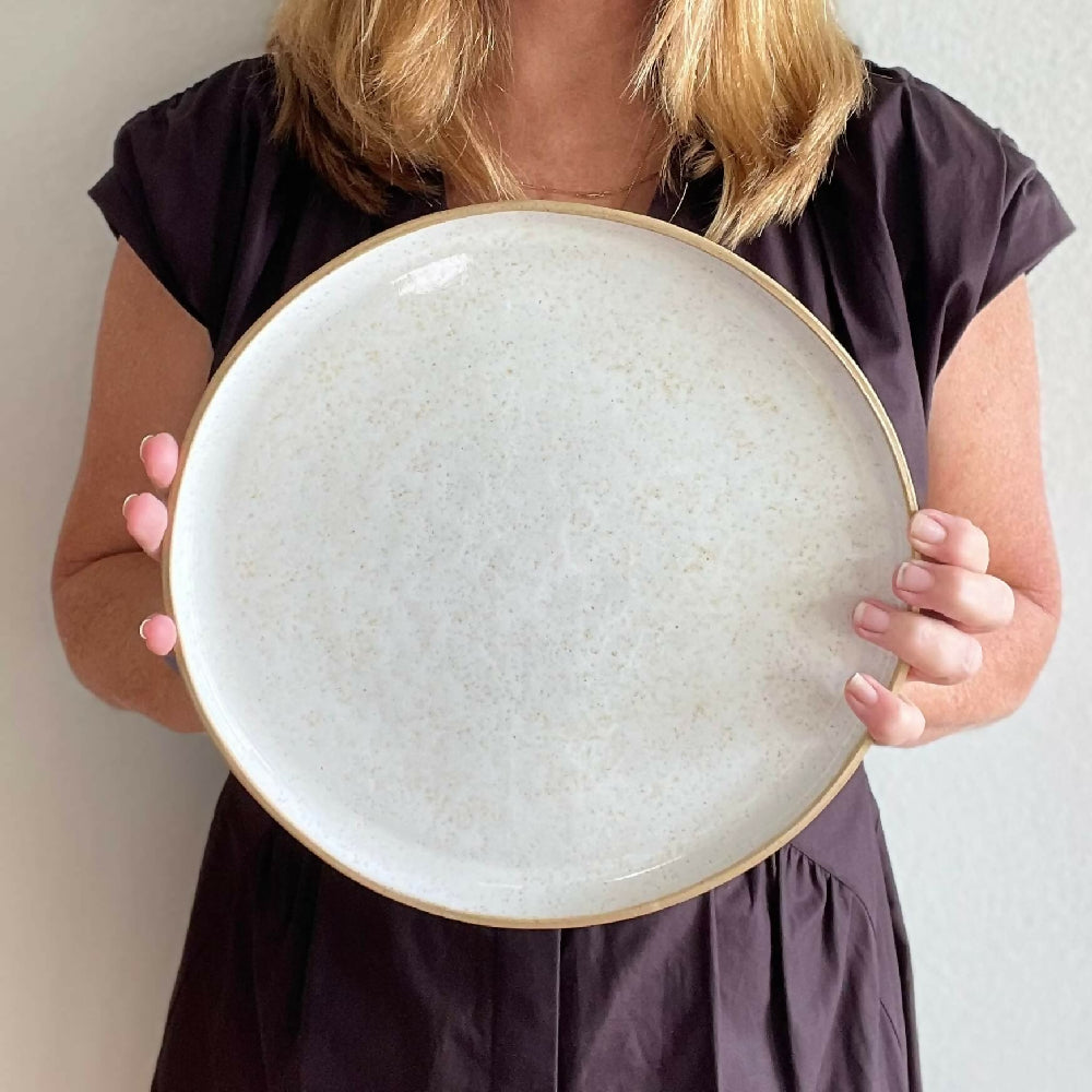 Australian-Ceramic-Artist-Ana-Ceramica-Handmade-Pottery-Ceramics-Home-Decor-Kitchen-and-Dining-Servingware-Handmade-Ceramic-Dinner-Plate-Light-Tan-or-Rich-Warm-Made-to-order-Buy-more-save-more-Handmade-Pottery-Ceramics