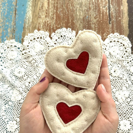 Love heart felt cookies, Valentine’s Day