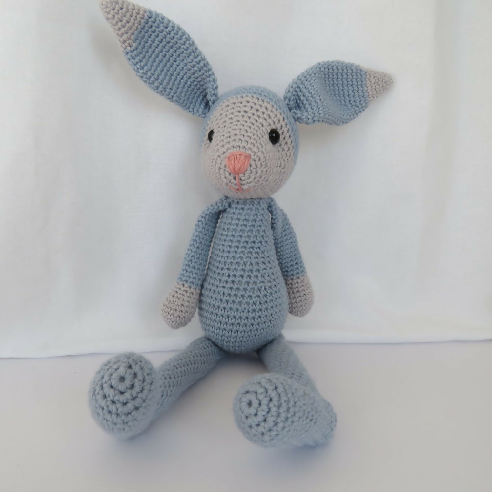 Crochet Bunny Large Light Blue