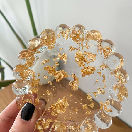 Gold resin trinket tray