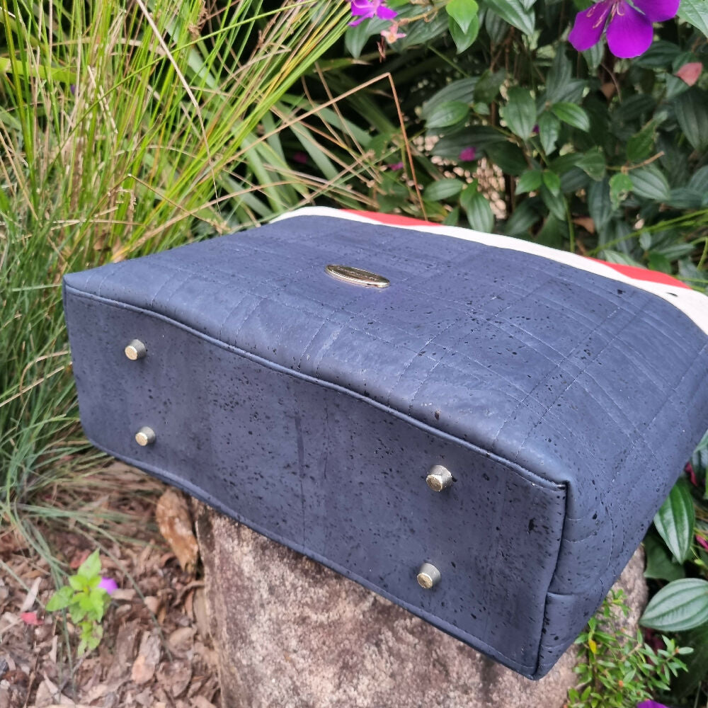 Red, White and Blue Cork Tote