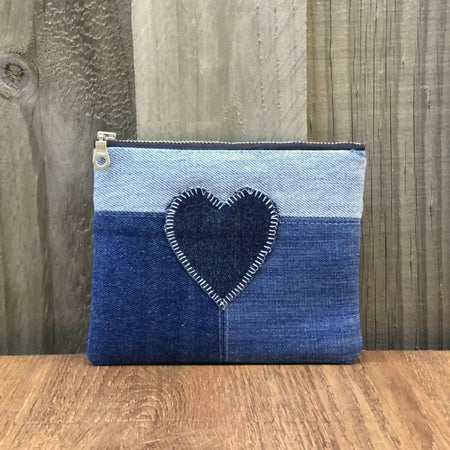 Upcycled Denim Purse – Denim Heart