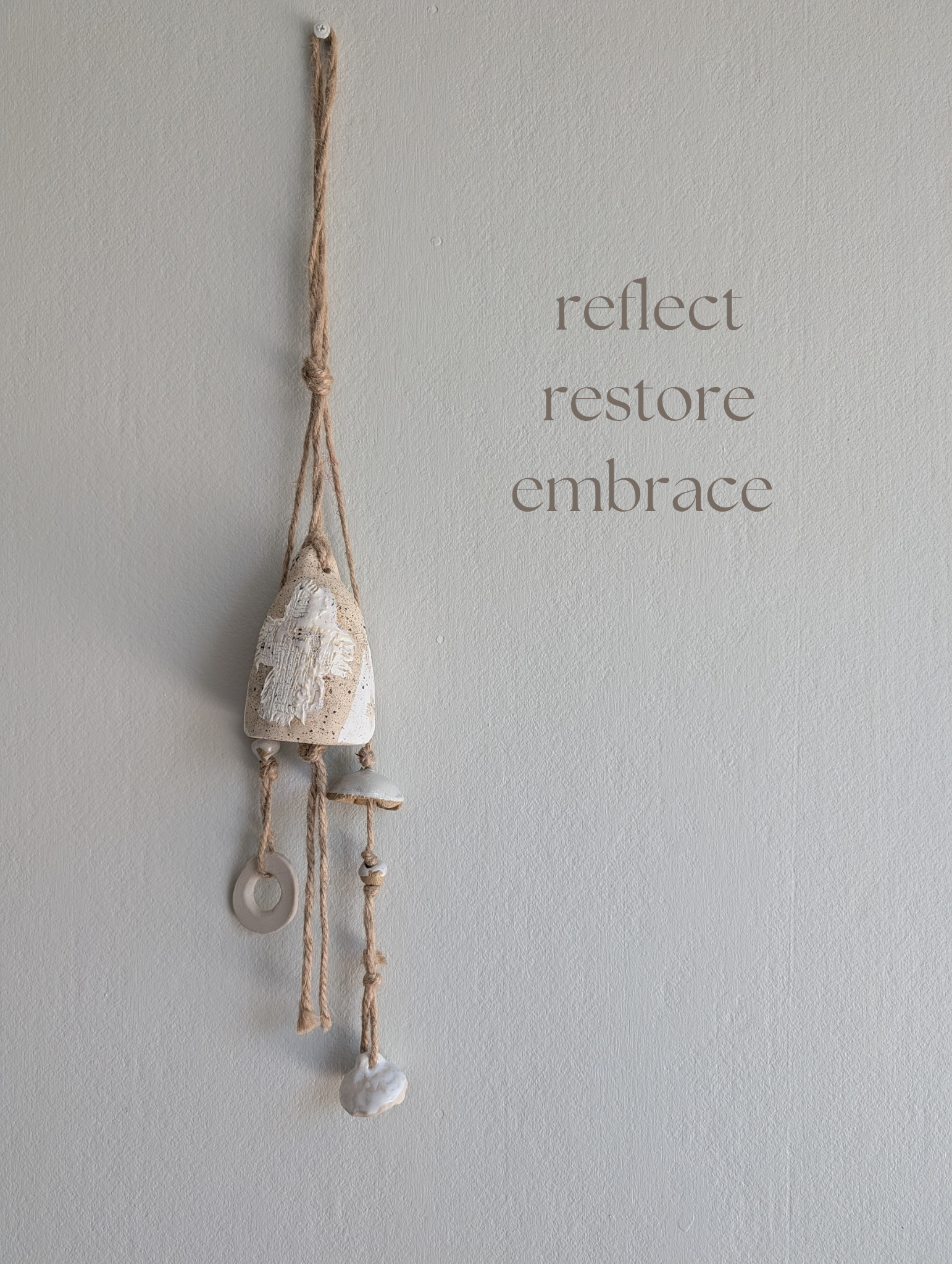 Handmade Ceramic Bell Set | Reflect • Restore • Embrace