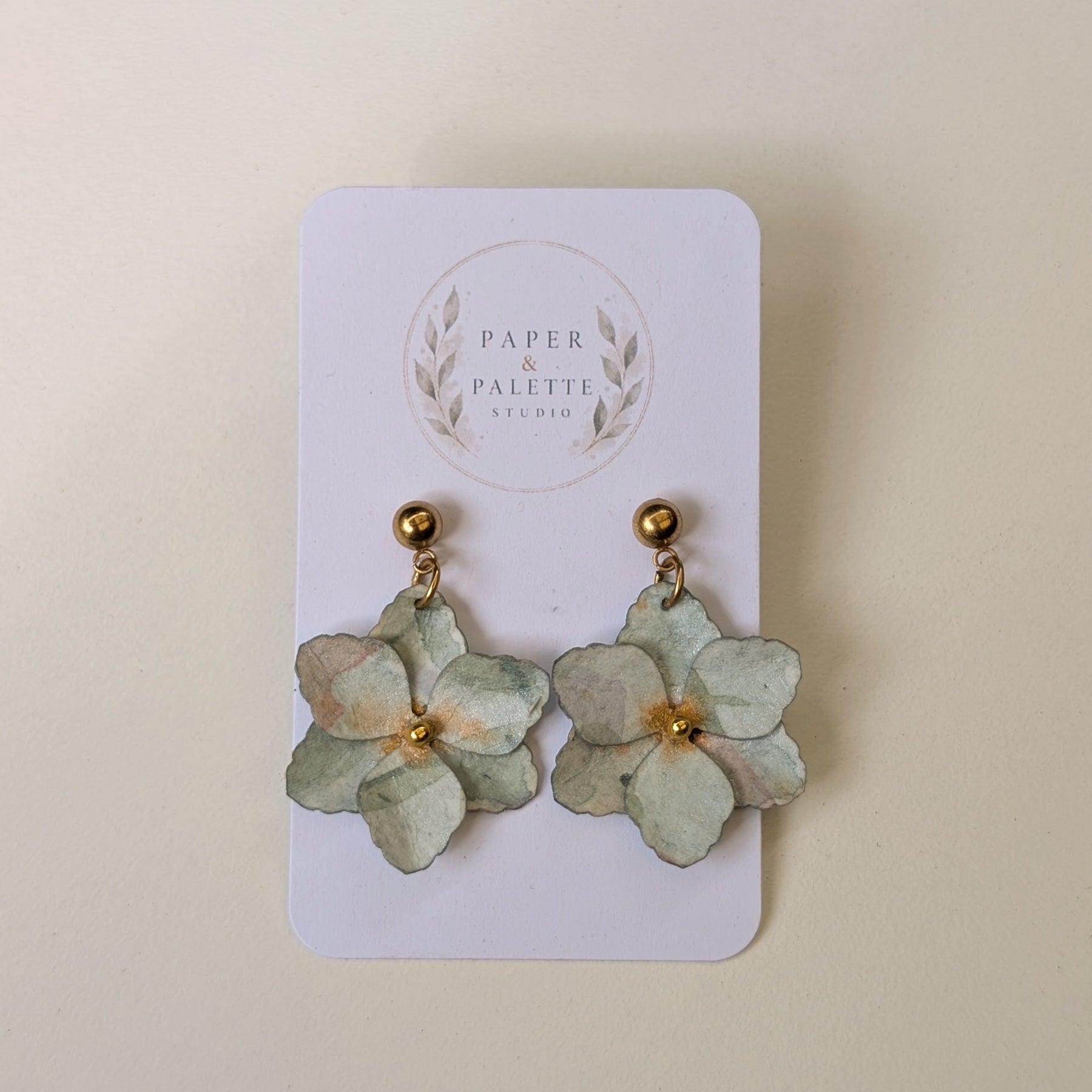 Gladiolus Flower Earrings | Handmade Paper Floral Earrings | Lightweight Dangles