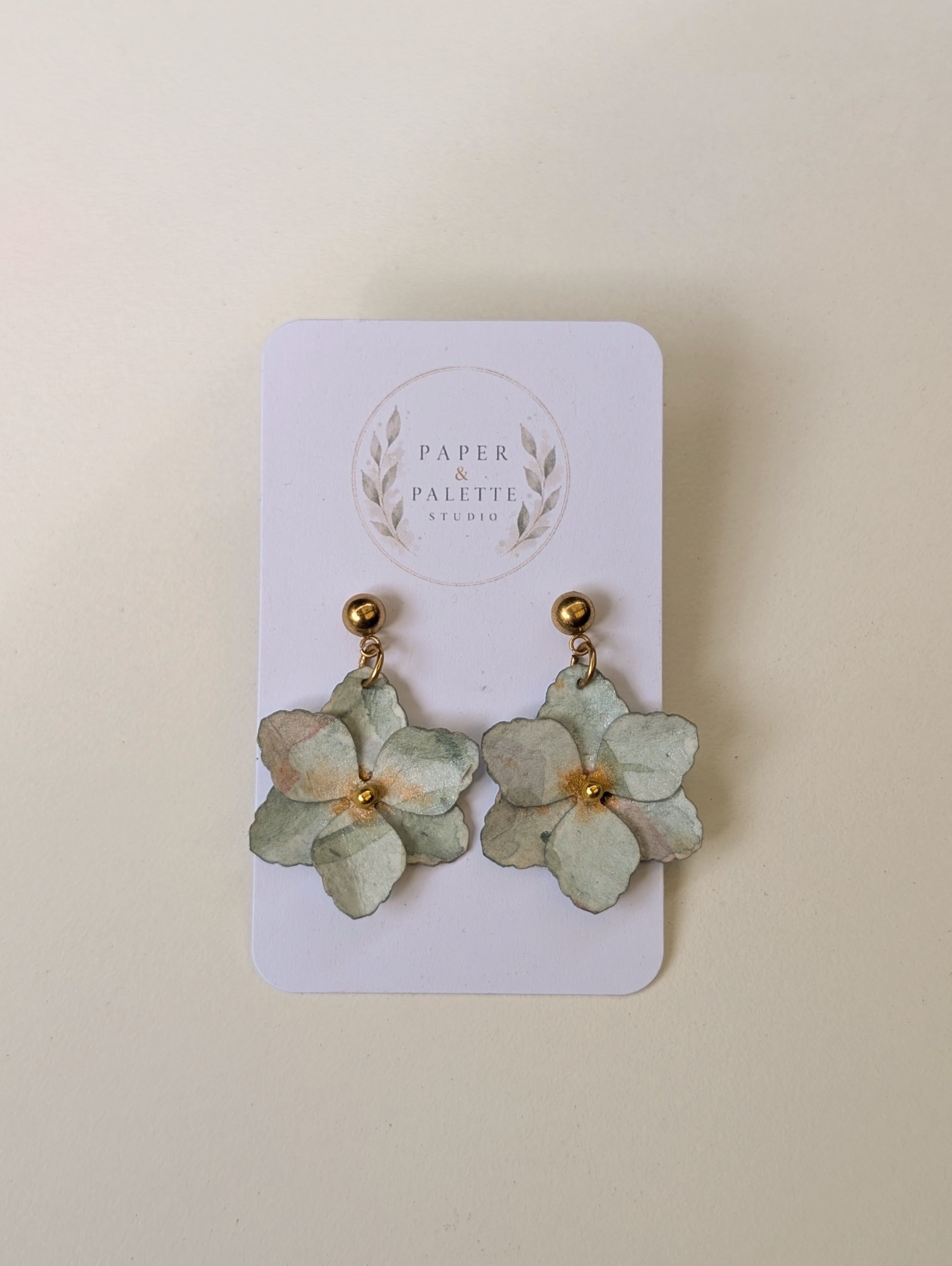 Gladiolus Flower Earrings | Handmade Paper Floral Earrings | Lightweight Dangles