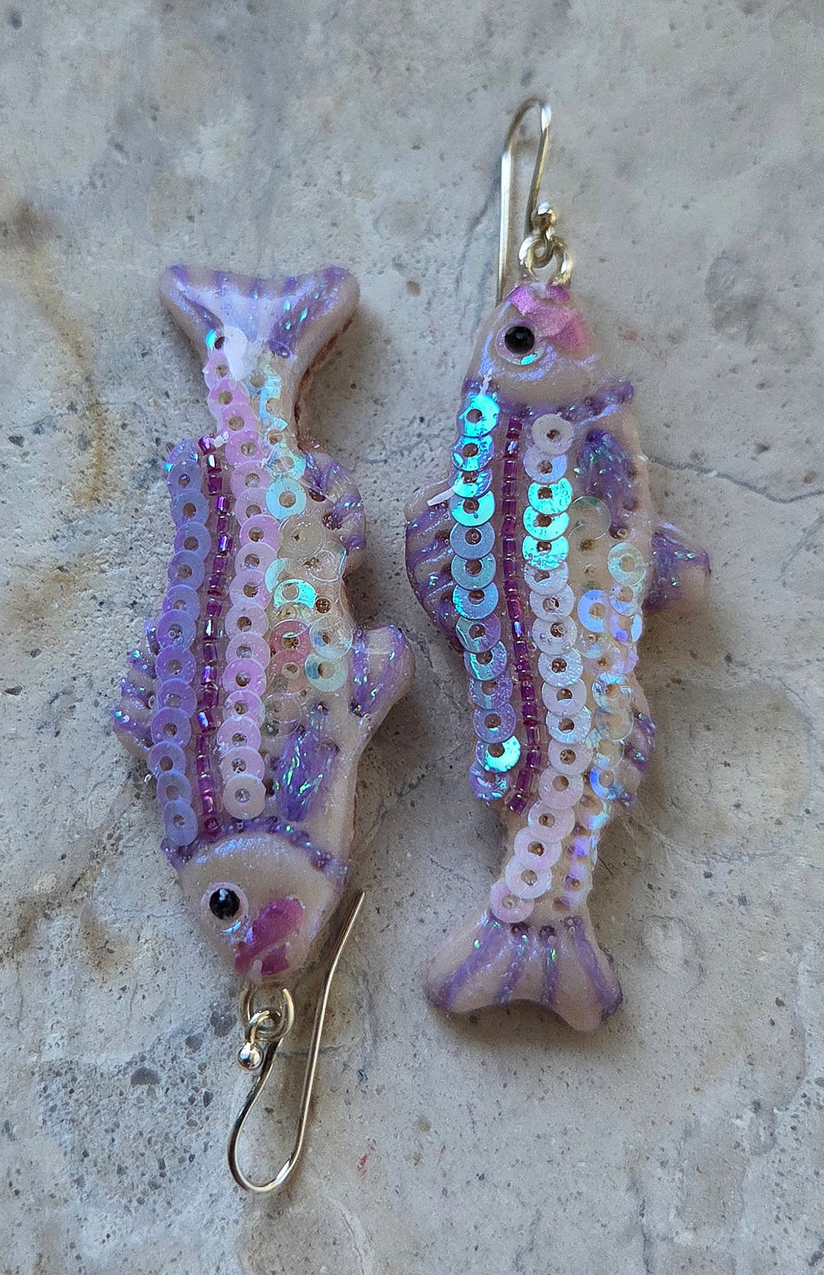 Sequin Fish Earrings