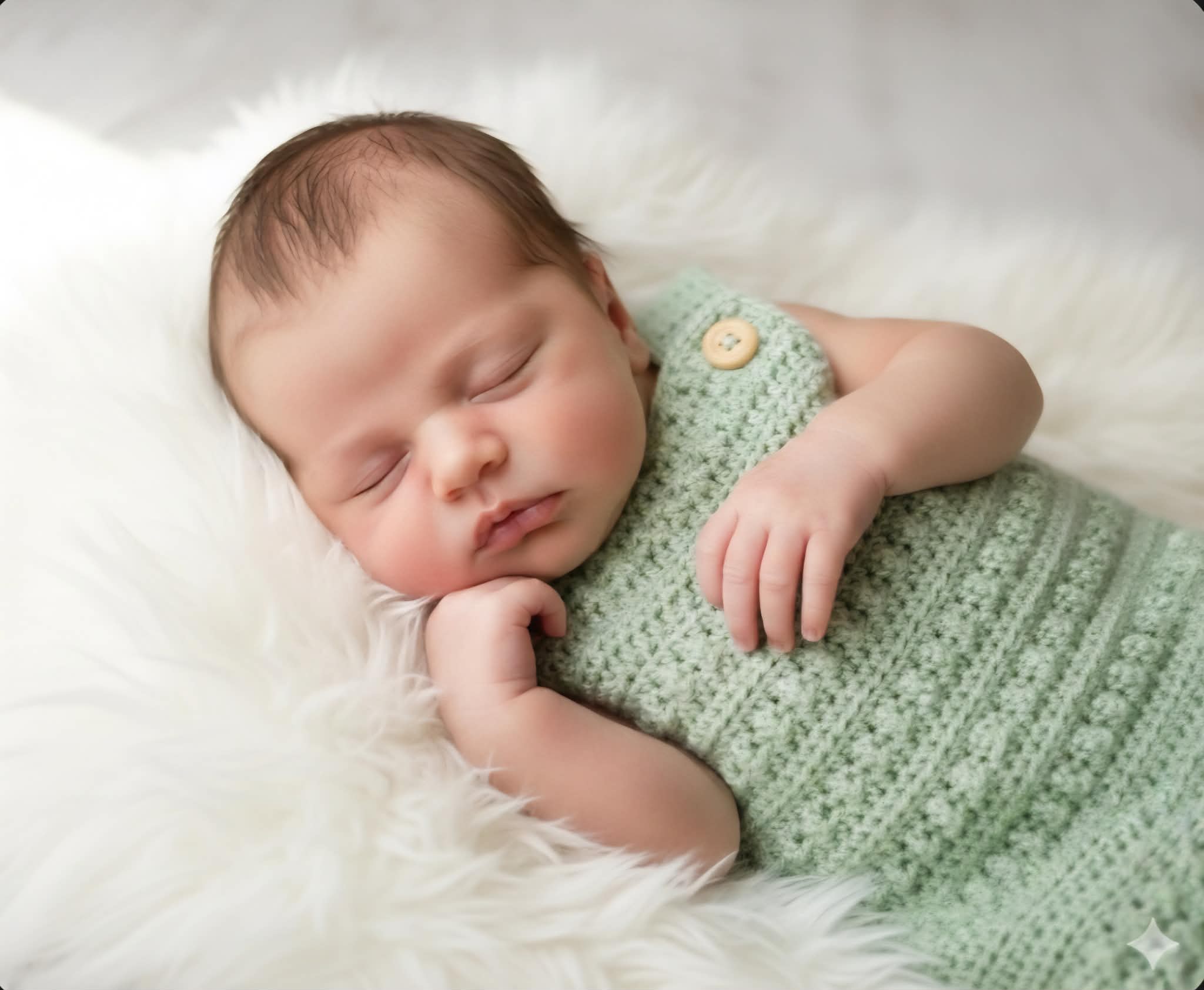 Baby Pinafore | Newborn | Sage Green | Handmade | Crochet | Dress