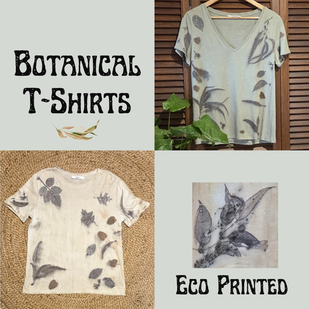 Botanical T-Shirts - Eco Printed - Various Sizes - Last of this Collection
