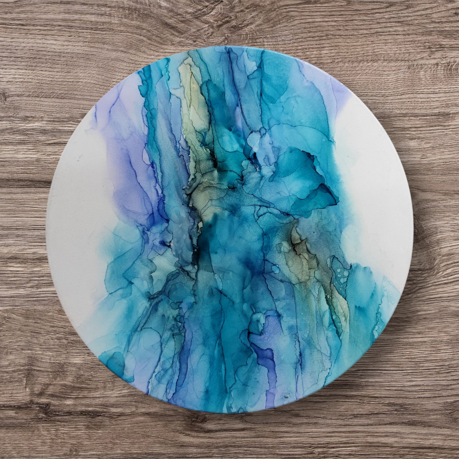 Blue & White Abstract Painting – Wall Art