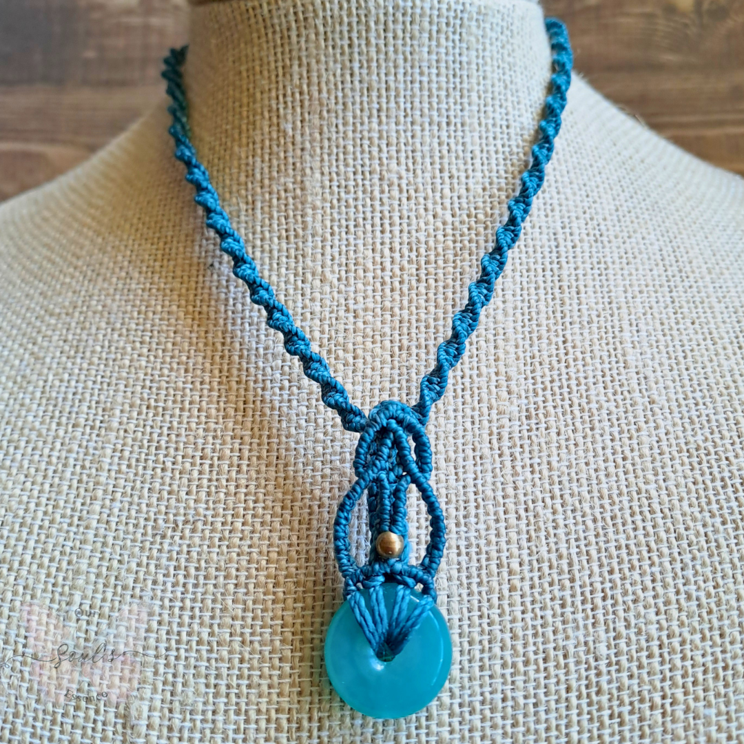 Amazonite Micromacramé Necklace