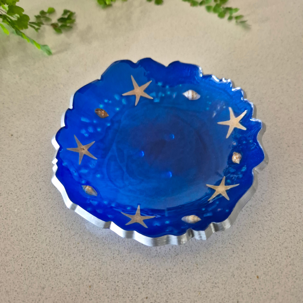 Starfish and Shell Coastal Trinket Dish